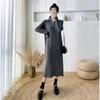 Pullover Autumn and Winter Dress Women 2023 Zipper Design Sense French Black Mid Length Underlay Knitted Woolen Dress Sweater