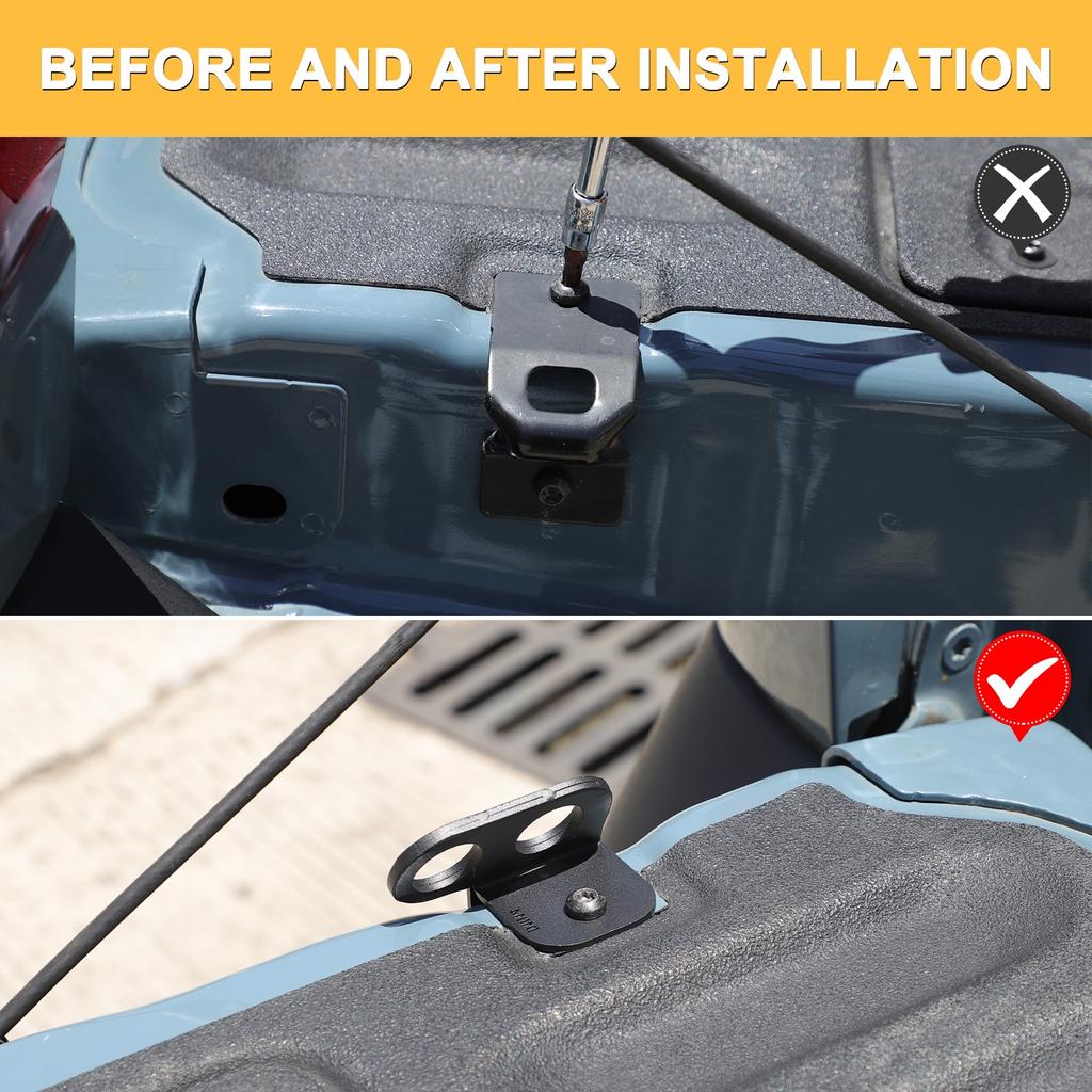 Black Steel Rear Tailgate Expansion Anchor For Ford Maverick +