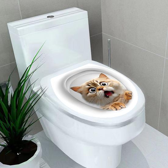 Имитация кошачьего туалета наклейка водонепроницаемая съемная самоклеящаяся ПВХ стена для гостиной ванной комнаты