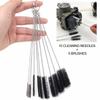 Набор из 15 щеток для чистки карбюратора, набор инструментов для очистки карбюратора от углеродной грязи, щетка для чистки автомобиля, 10 игл для чистки, 5 щеток