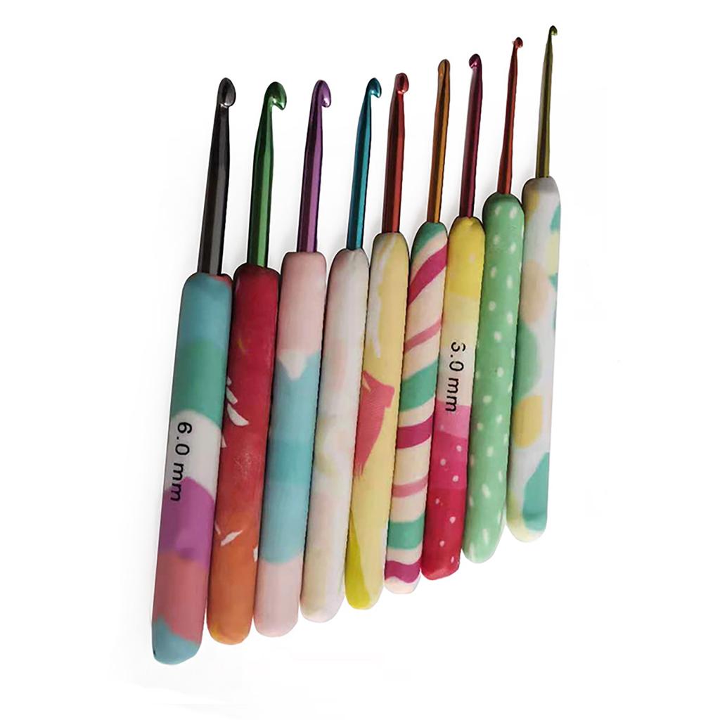 9 шт. Эргономичный крючок для вязания Эргономичная ручка Крючок для вязания для начинающих Вязание свитера Шарфы Сумка Носки 2,0 мм-6 мм