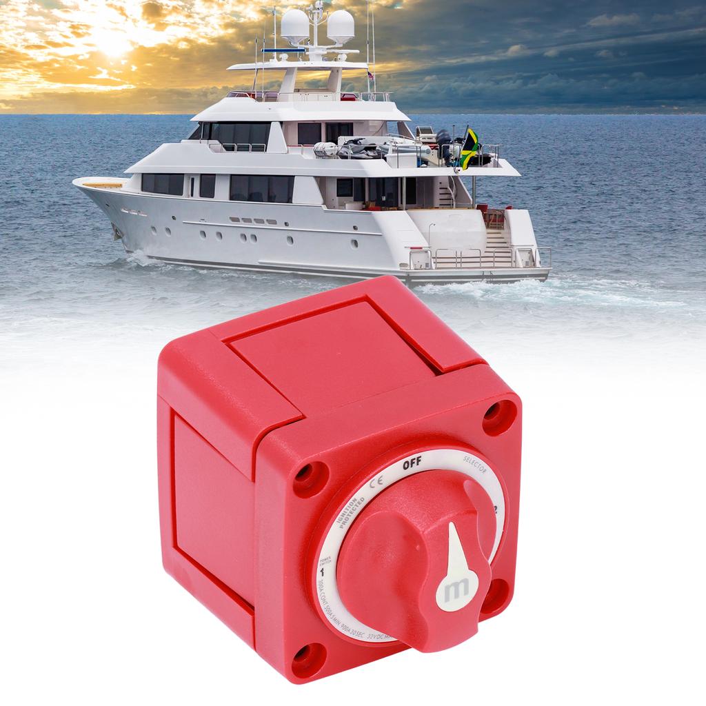 300A Battery Switch 360 degrees Rotating 4 Position Battery Switch Selector IP66 Waterproof for Yachts RVs Modified