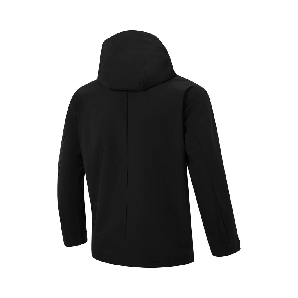 Li Ning Серия Уэйда Однотонная ветровка на молнии с капюшоном Универсальная Мужская верхняя одежда AFDWA71-1