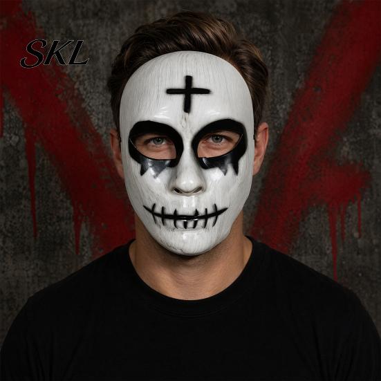 High Quality Halloween Masque for Men Women Scary Adults, Horror Realistic Cosplay Party Breathable Face Adults Accessory, Creepy Full Masquerade