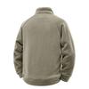 Men‘s Casual Outdoor Solid Color Skirt Zippered Fleece Jacket