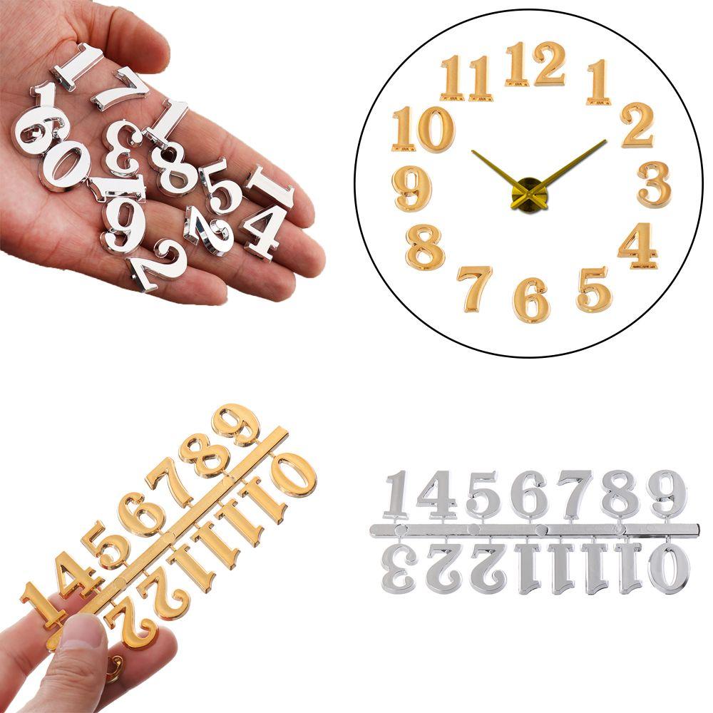 1 SET Digital Replacement Gadget Restore Clock Parts Bell Accessories Clock Numerals Arabic Number