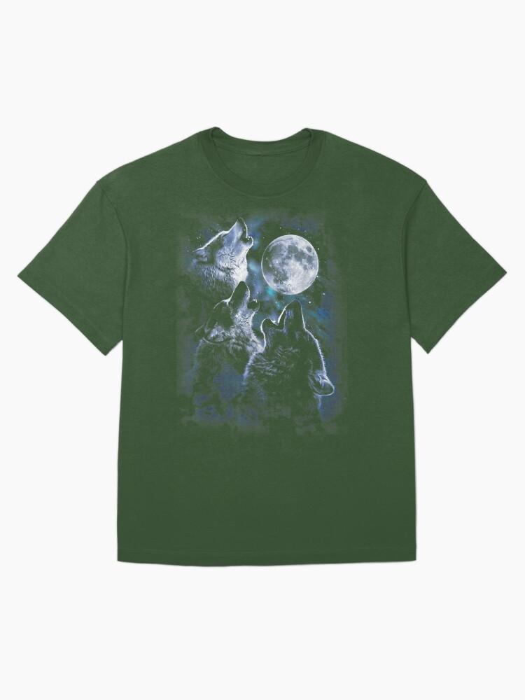 The Animals Three Wolves Howling at The Moon - Mystical Wolf Pack Oversized T-Shirt