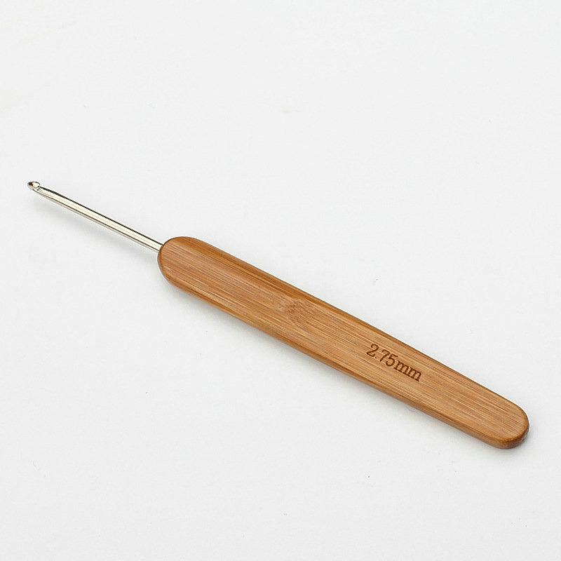 Карбонизированная игла с головкой, круглая игла, ручное вязание, бамбуковая ручка, бамбуковая игла для вязания крючком, шерстяной инструмент, свитер, крючок, сделай сам