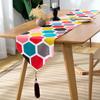 Imitation Cotton and Linen Table Runner Print Multicolour Table Cloth Cover Tablecloth Table Decoration
