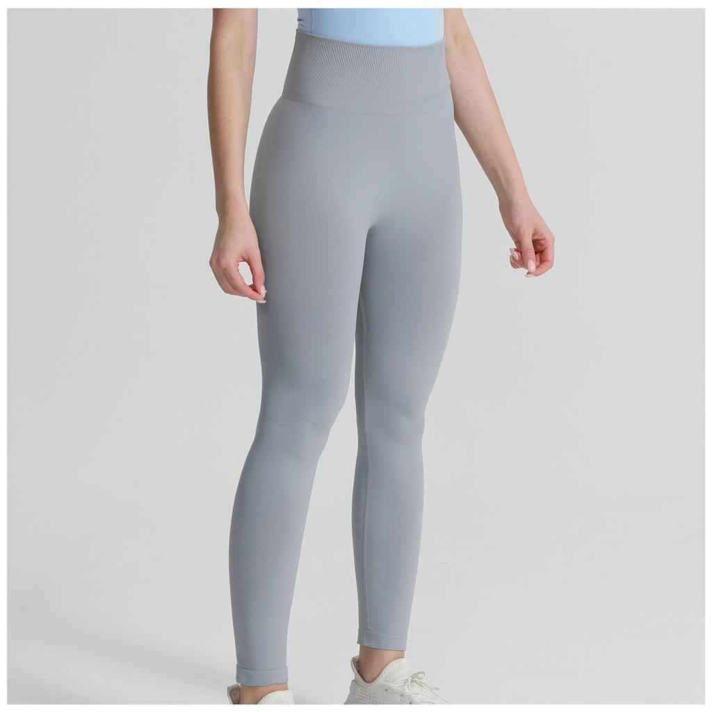 Бесшовные йога-штаны с эффектом пушап: Спортивная одежда для женщин с высокой талией, без швов, с высокой эластичностью