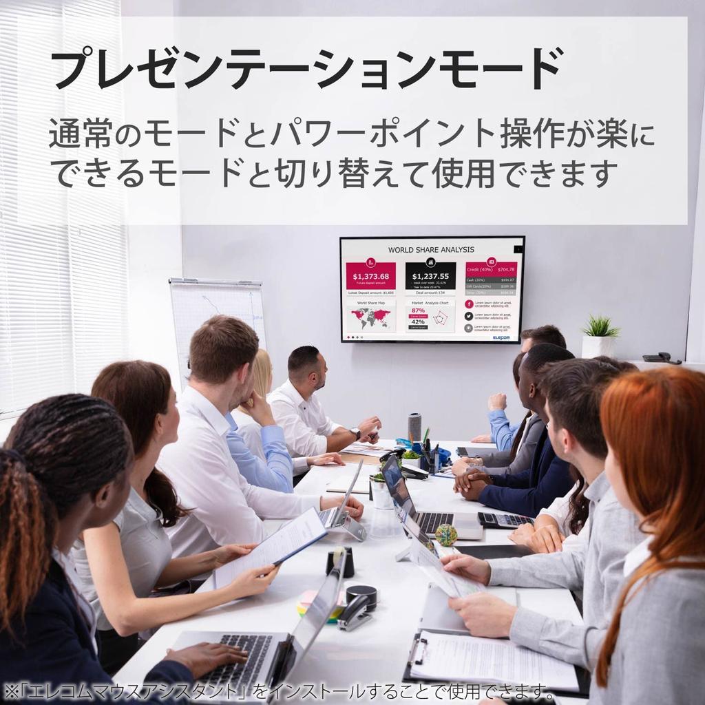 Беспроводная мышь ELECOM Wireless Slint 4 с режимом презентации, совместимая с Windows, черная, 2,4 ГГц M-TM10DBBK/EC, тонкая, тихая, кнопки, функция,