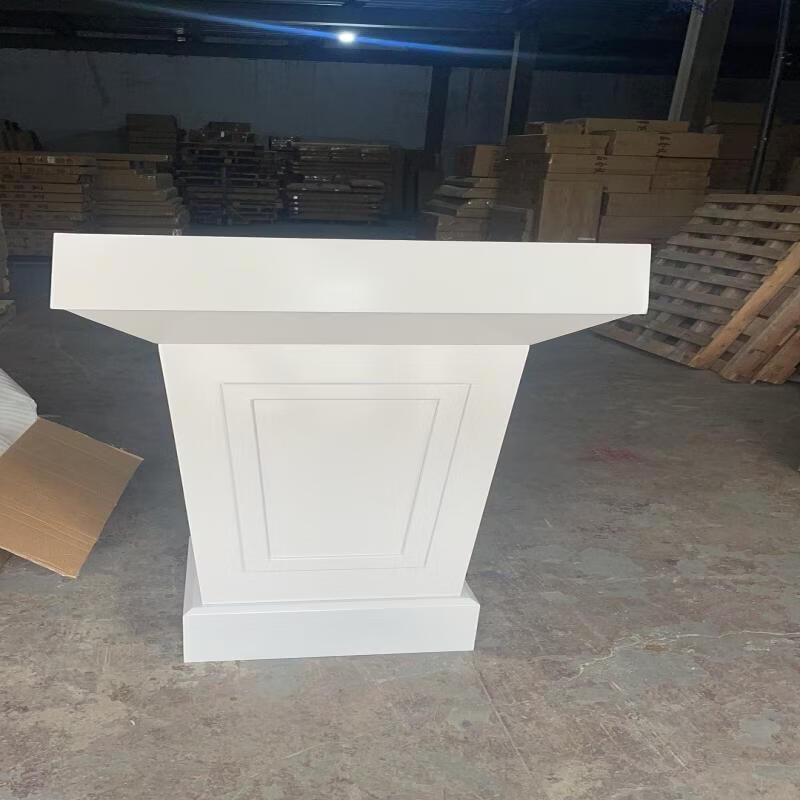 White Multi-Layer Solid Wood Podium