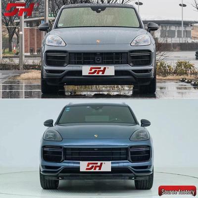 Премиальный передний сплиттер из сухого карбона для Porsche Cayenne '18-'23 Turbo GT, Легкая установка