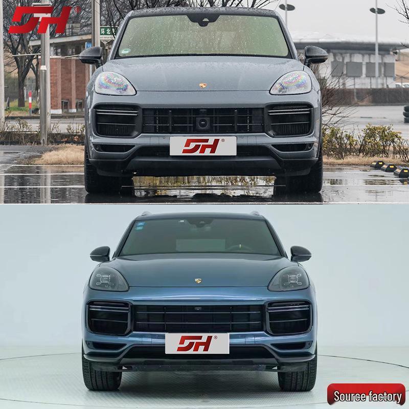 Премиальный передний сплиттер из сухого карбона для Porsche Cayenne '18-'23 Turbo GT, Легкая установка