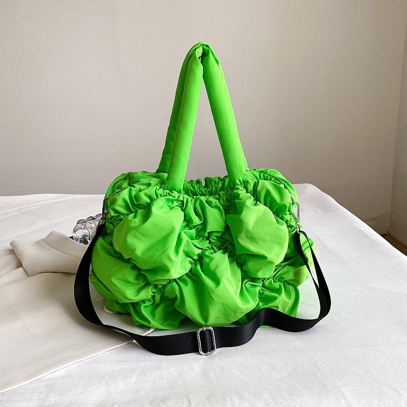 2024 New Bubble Down Cotton Bag Female Pleated Nylon Shoulder Crossbody Bag For Women Large Capacity Fashion Armpit Bags