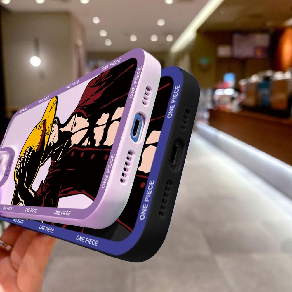 For iPhone 16 15 14 Pro Max Redmi Note 13 12 Pro Samsung S25 S24 Ultra A13 A14 A15 A16 Full Camera Protect Soft Silicone Luffy Pattern Casing