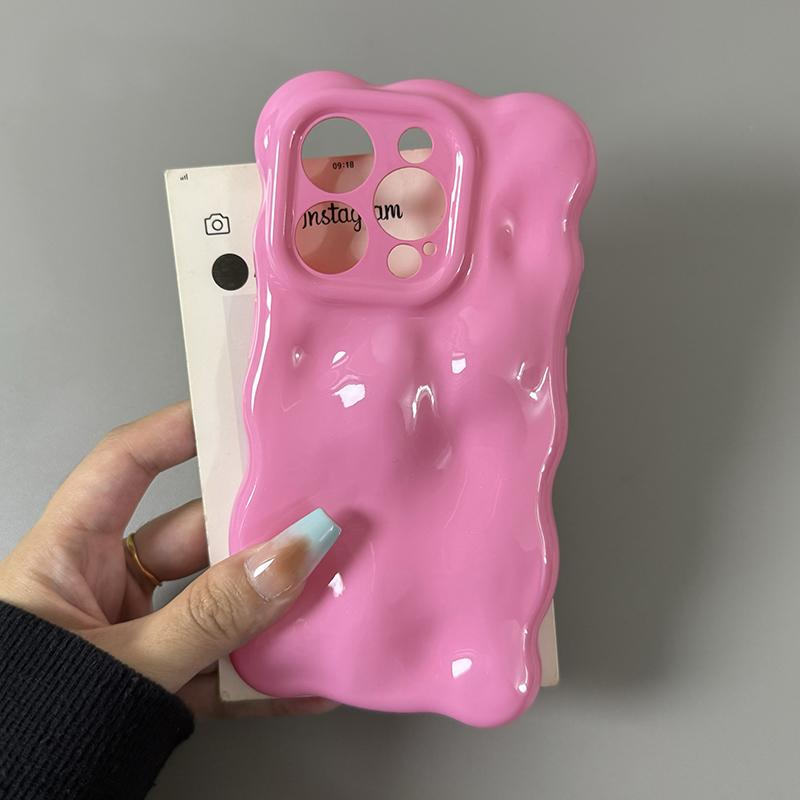 Глянцевый 3D-чехол с узором метеорита конфетного цвета для iPhone 16 Pro Max 17 Air 15 Plus 13 14 12 11, противоударная задняя крышка