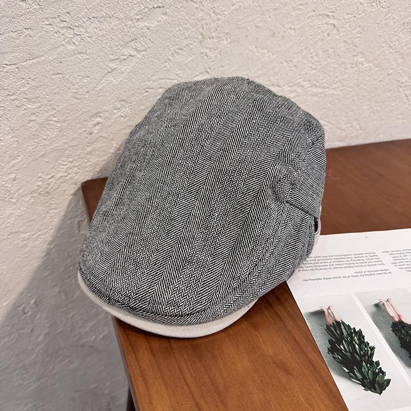 Beret Stripes Fashion Hat With Windproof Breathable Design For Gifts Winter