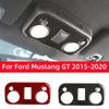 For Ford Mustang GT 2015-2021 Accessories Carbon Fiber Interior Car Roof Reading Light Panel Sticker Cover Trim Decorative Frame