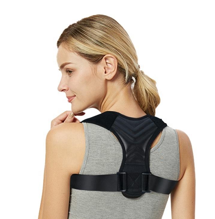 Custom Logo Adjustable Upper Back Support Correction Belt Clavicle Shoulder Back Brace Posture Corrector for Men and Women
