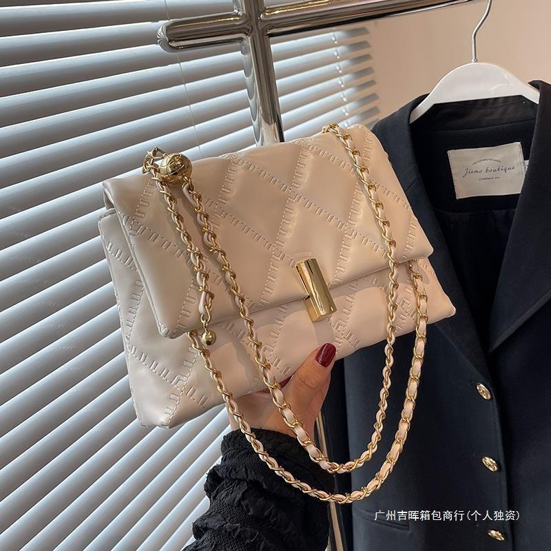 Женская сумка Niche Design Trend Fashion Texture Chain All Cross-body Small Square Bag