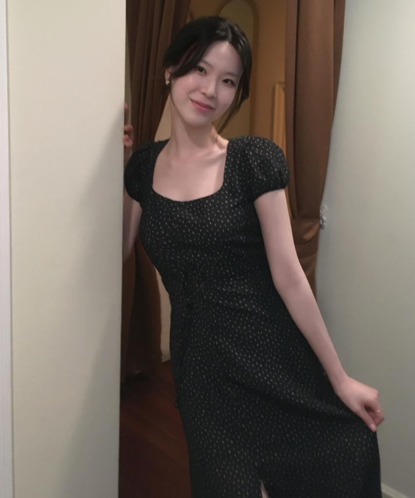 MIXXO Платье с пышными рукавами, длинное_Miwowg502G