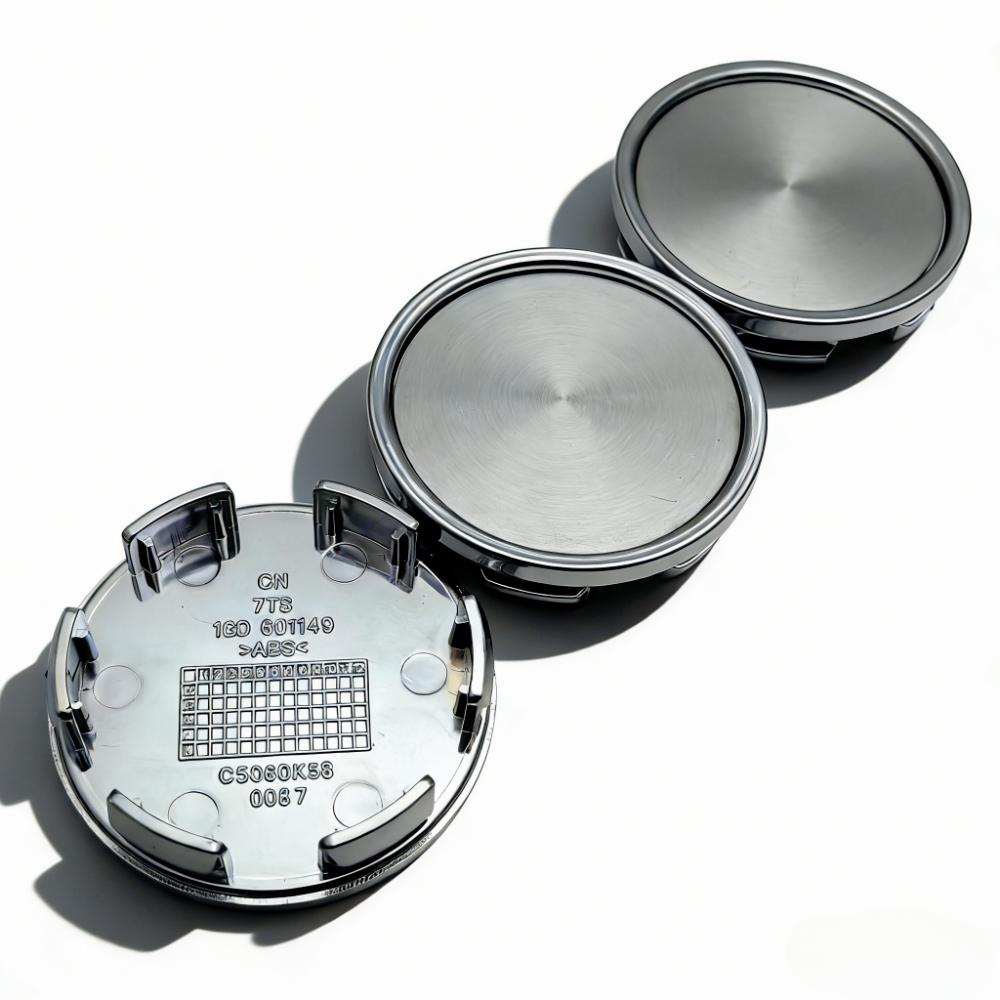 4pcs No Logo Black/Silver Emblem Car Wheel Center Caps 58MM Clips M53MM Wheels Hub Cap Rim Hubcaps Dust Cover Replace Accessories