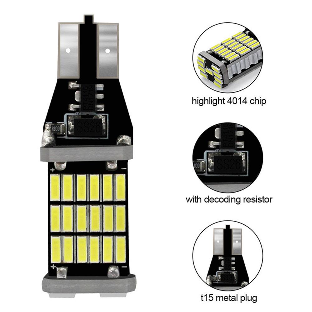 2pcs T15 Car LED Reverse Light Bulb T15 / W16W For BMW E46 E39 E90 E60 E36 F30 F10 E30 E34 E66 X5 E53 M M3 M4 Z4 Z3