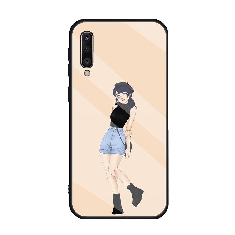 Женский закаленный стеклянный чехол для Samsung Galaxy A10S A10E A20S A20E A30S A40 A50S A60 A70 A80 A90 A6 A7 A8 Cover Shell