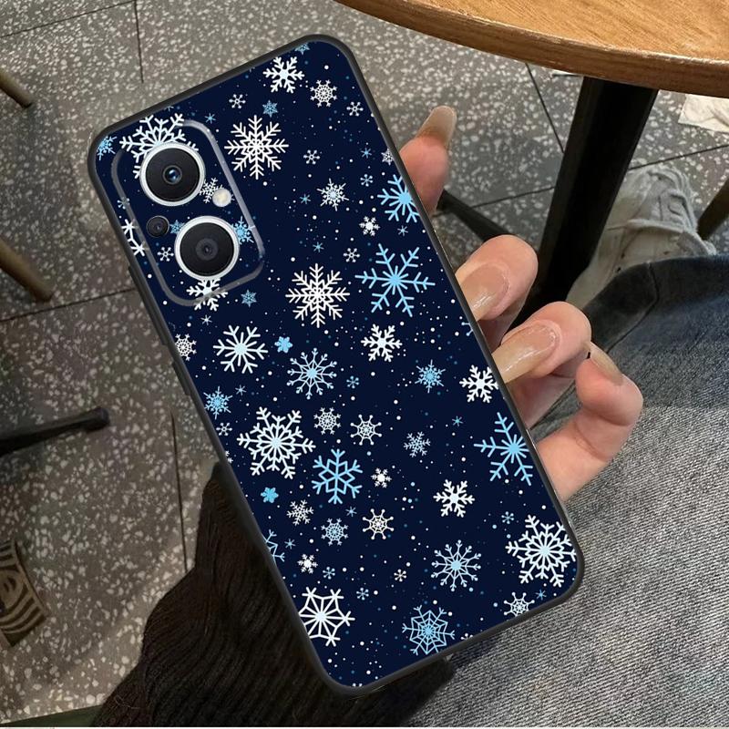 Снежинка Зима Для OPPO Reno 11F 12F 13F 14F 8T 10 11 12 13 14 Pro 8 7 Lite OPPO Find X8 X6 X5 X9 Pro Чехол