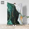 Green Blanket Sofa Abstarct Marble Decorative Blanket Fluffy Flannel Bed Cover Fleece Throw Blanket Travel