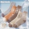 Wool Blend Socks 1/5 Pairs Mid-Calf Length Thick Plush for Winter Warmth Socks