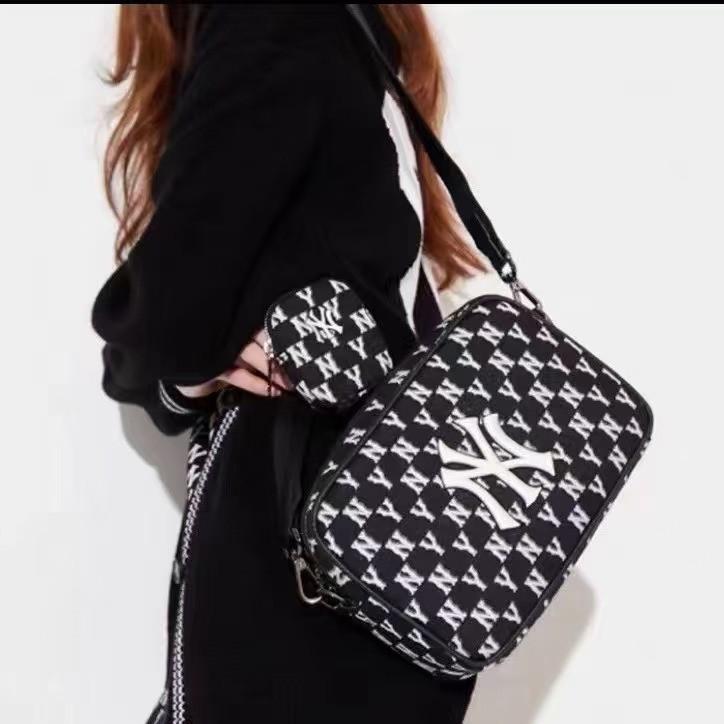 MLB Canvas Vintage Floral Print NY Crossbody Camera Bag