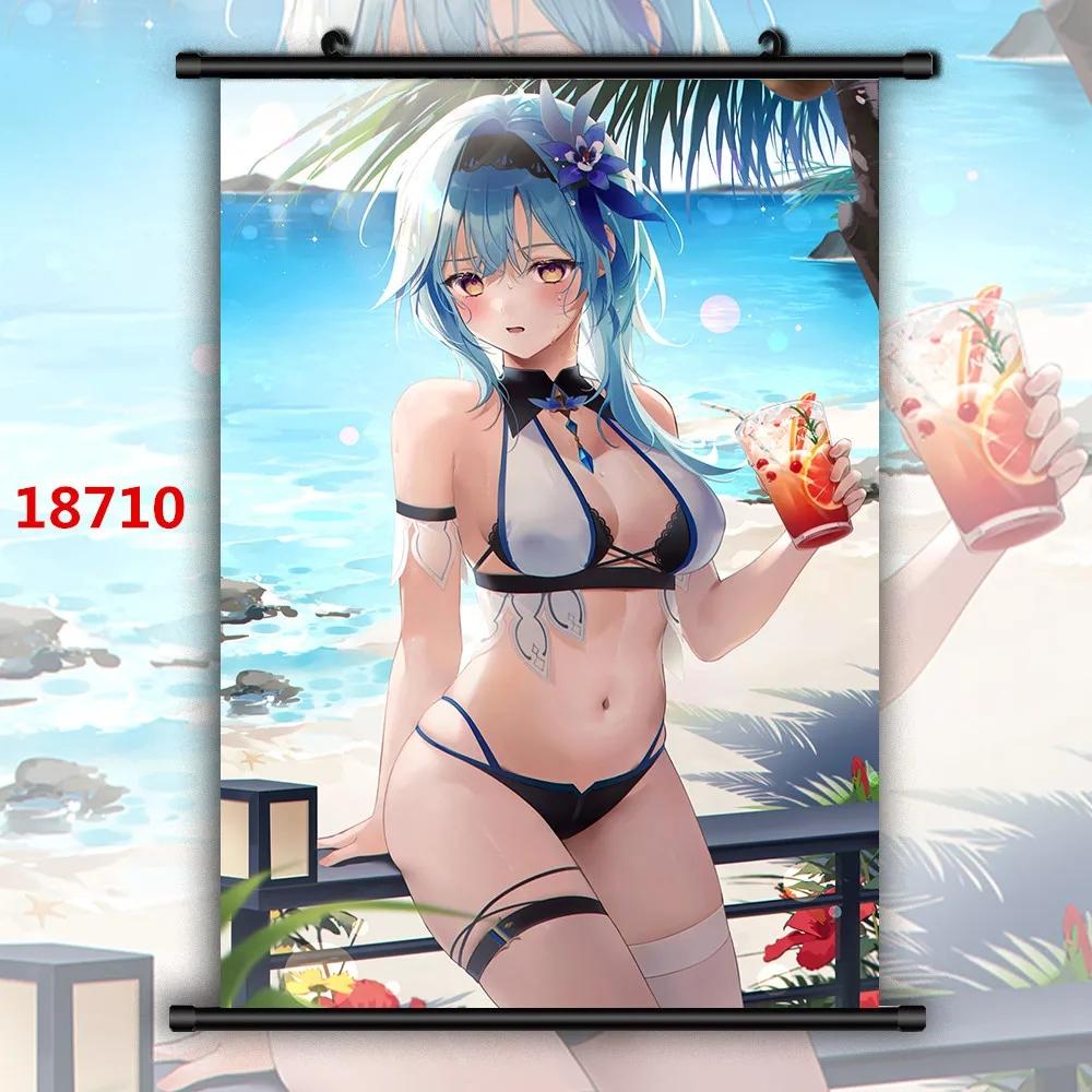 Genshin Impact Eula HD принт баннер настенный постер холст картины и принты фотографии для гостиной домашний декор безрамный