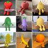 3D-печатные фигурки фруктов и овощей M с подвижными суставами Дизайн лимона и банана Украшения Декор для стола Домашний декор