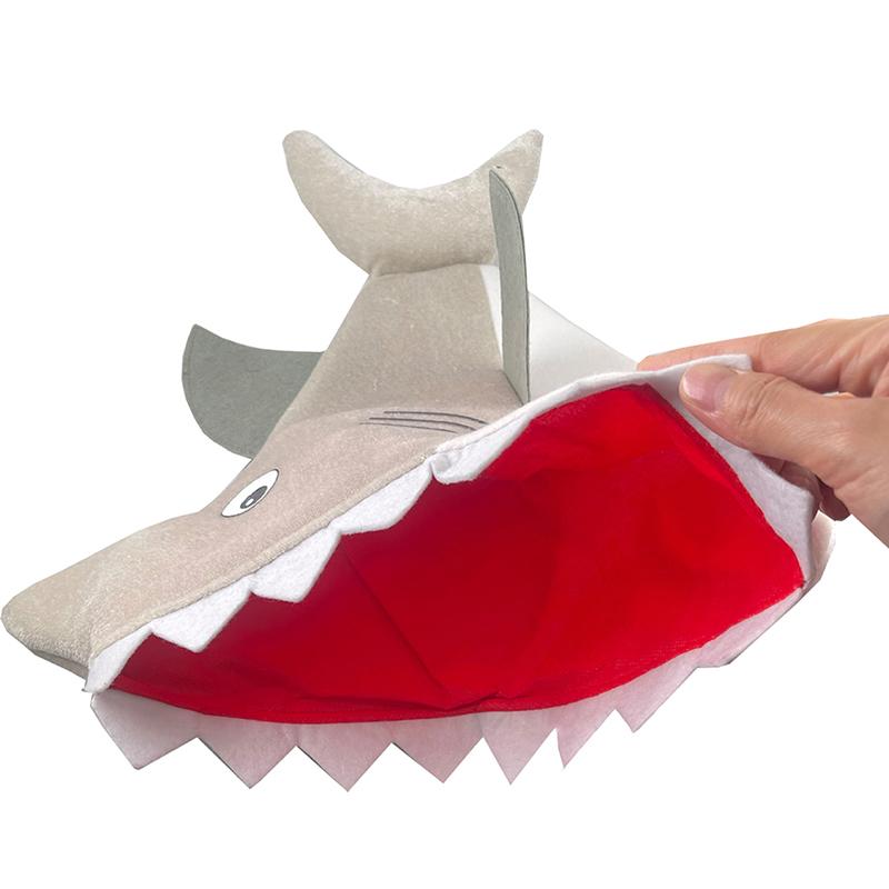 Creative Plush Shark Hat Halloween Costume For Adult Funny Animal Hats