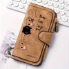 Women's Black Striped Cat Long Wallet Multi-functional Snap Button Coin Purse Ideal Gift for Cat Lovers Daily Use Festival Present Outdoor Activities