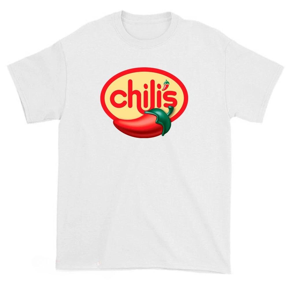 New Chili Restaurant Logo Americanstyle Funny Tshirt Design Embroidered Highend Luxurious Neutral Style