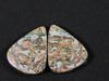 34Cts.Natural Leopard Skin Jasper Matched Pair Handmade Gemstone 20X25X05 MM SK-792