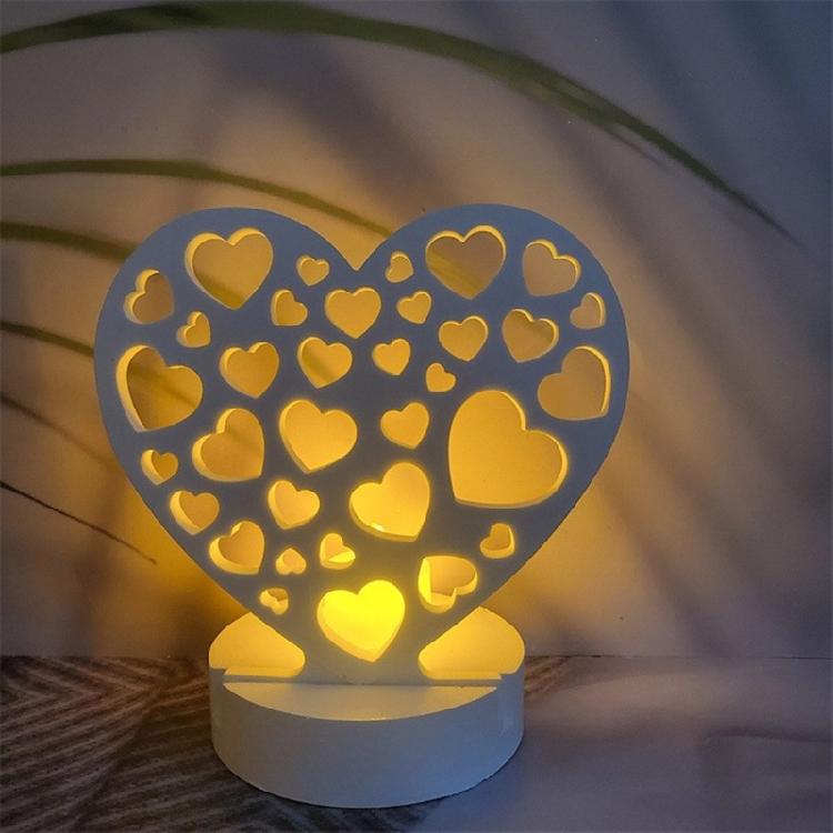 Candle Base Gypsum Mould Heart Shaped Candle Holder Mold Decorative Silicone Ornament Mould Practical Jewelry Tool