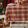 Snowflake Christmas Tablecloth Pom Poms Ball Table Cover Cloth Xmas Home Decor