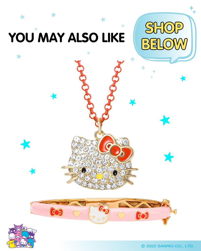 Серьги-гвоздики Sanrio Hello Kitty Официально лицензированные Hello Kitty и Друзья Костюм № 12 Штук - Серьги, Серьги, Камни.