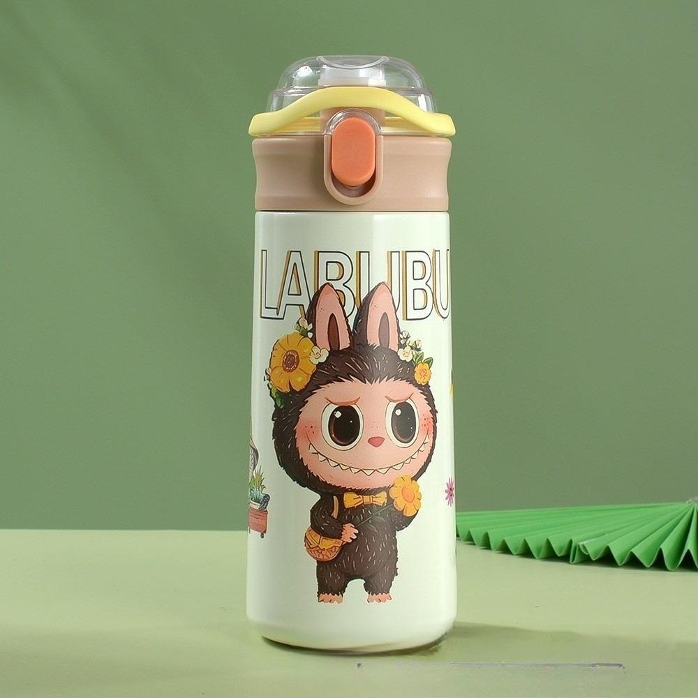 Термос-кружка Straw Carter Portable Pea Cup Cartoon Double Drinking Cup Thermos Cup из нержавеющей стали 304.