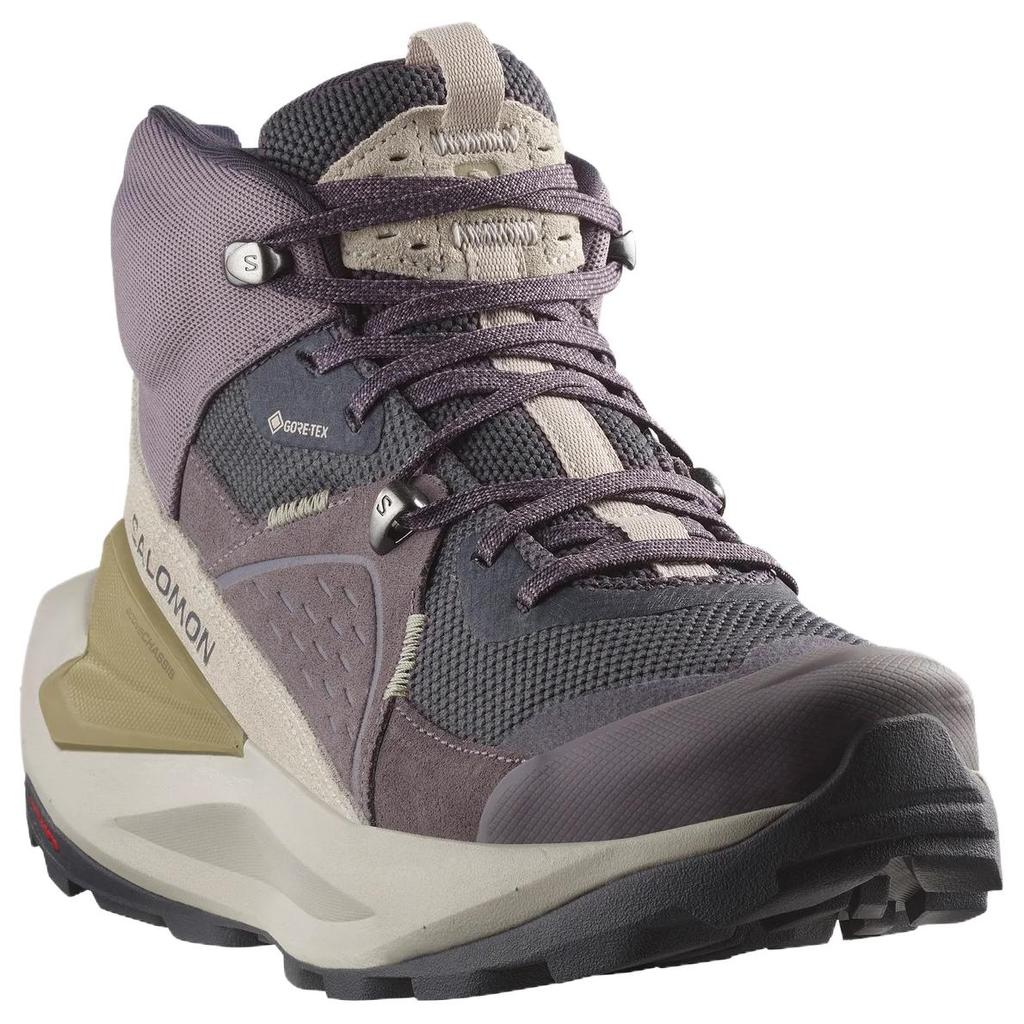 SALOMON Elixir GORE-TEX Удобные Универсальные Нескользящие Прочные Ботинки для хайкинга средней высоты Женские ботинки для хайкинга Фиолетовый Серый L47576800