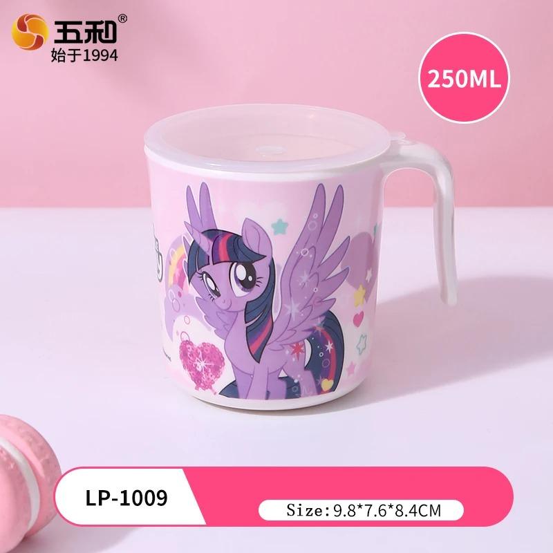Детская посуда My Little Pony Мультяшная Пищевая тарелка для ужина Чашка Термостойкая миска с двумя ручками Посуда на тему Аниме