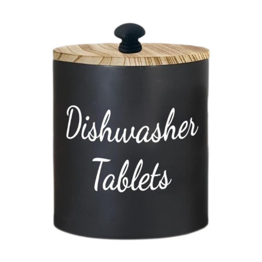 Wide Opening Dishwasher Pod Container Round Kitchen Storage Box Laundry Pods Container Apartment