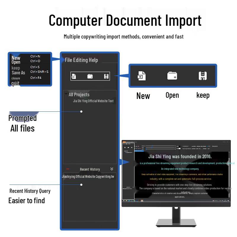 JiaShiYing Professional 24-inch Dual Screen Teleprompter