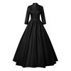 Women's Gothic Ruffle Bell Sleeve Corset Halloween Costume Plus Size Dress Off Shoulder Pattern Print Solid Color Dress