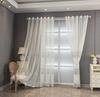 Вышивка Белый Прозрачный Высококачественный Легкий Роскошный Шторы Оконный Экран Спальня Гостиная Эркер Готовые Шторы