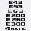 3D ABS Car Tail Rear Trunk Letters Emblem Badge Sticker For Mercedes Benz E Class E200 E220 E250 E300 E350 E220d E350e W212 W213 AU1